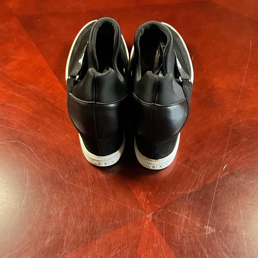 DKNY Womens Black Slip-On Wedge Sneakers Logo Casual Athletic 11M - Picture 4 of 9
